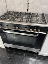 Kenwood Freestanding 5 Burner Gas Cooker 1 Oven Grill Silver Black Knob