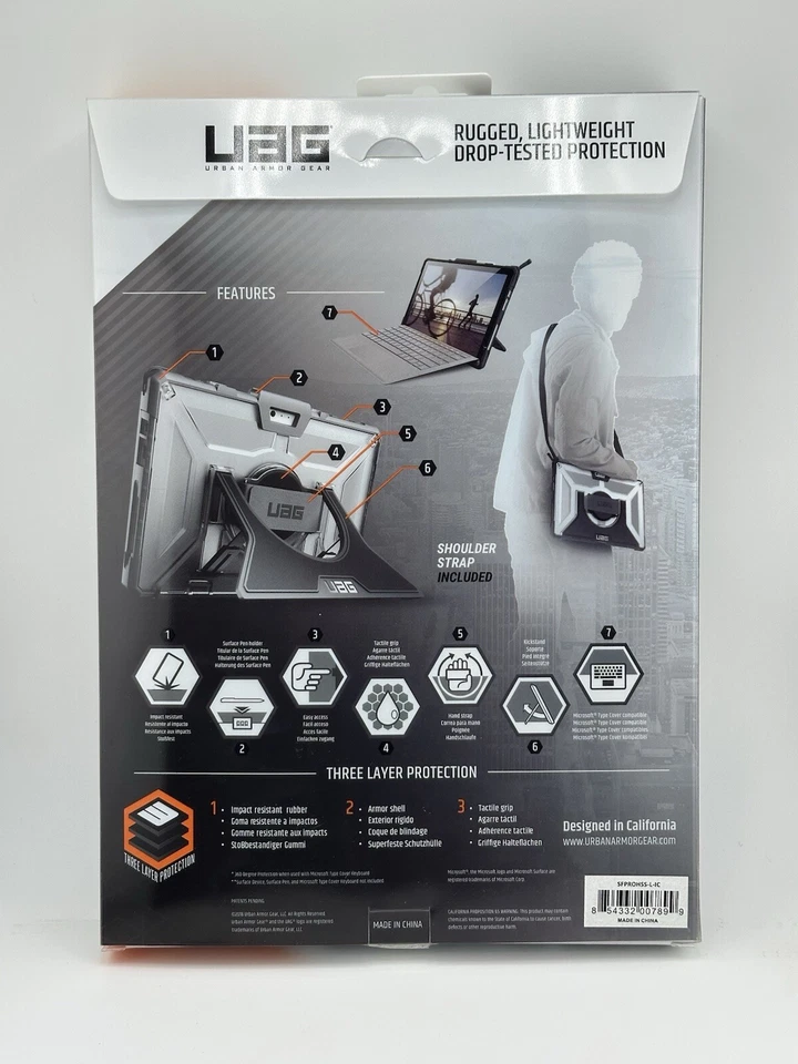 Urban Armor Gear Microsoft Surface Pro Plasma Series con correa de mano 360 Foto 2 de 2