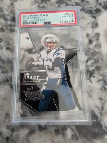 2015 Tom Brady Panini Rookies & Stars-Die Cut #RSS2 PSA 8 Patriots