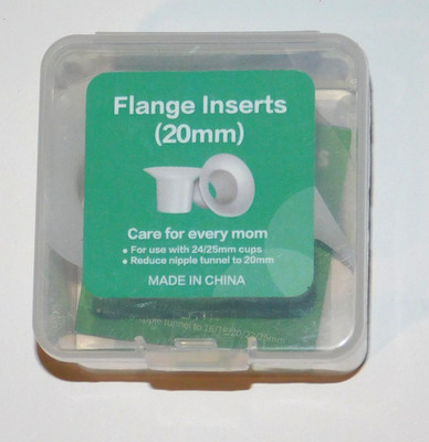 pair Durceler 20mm Silicone Flange Inserts designed for breast pumps