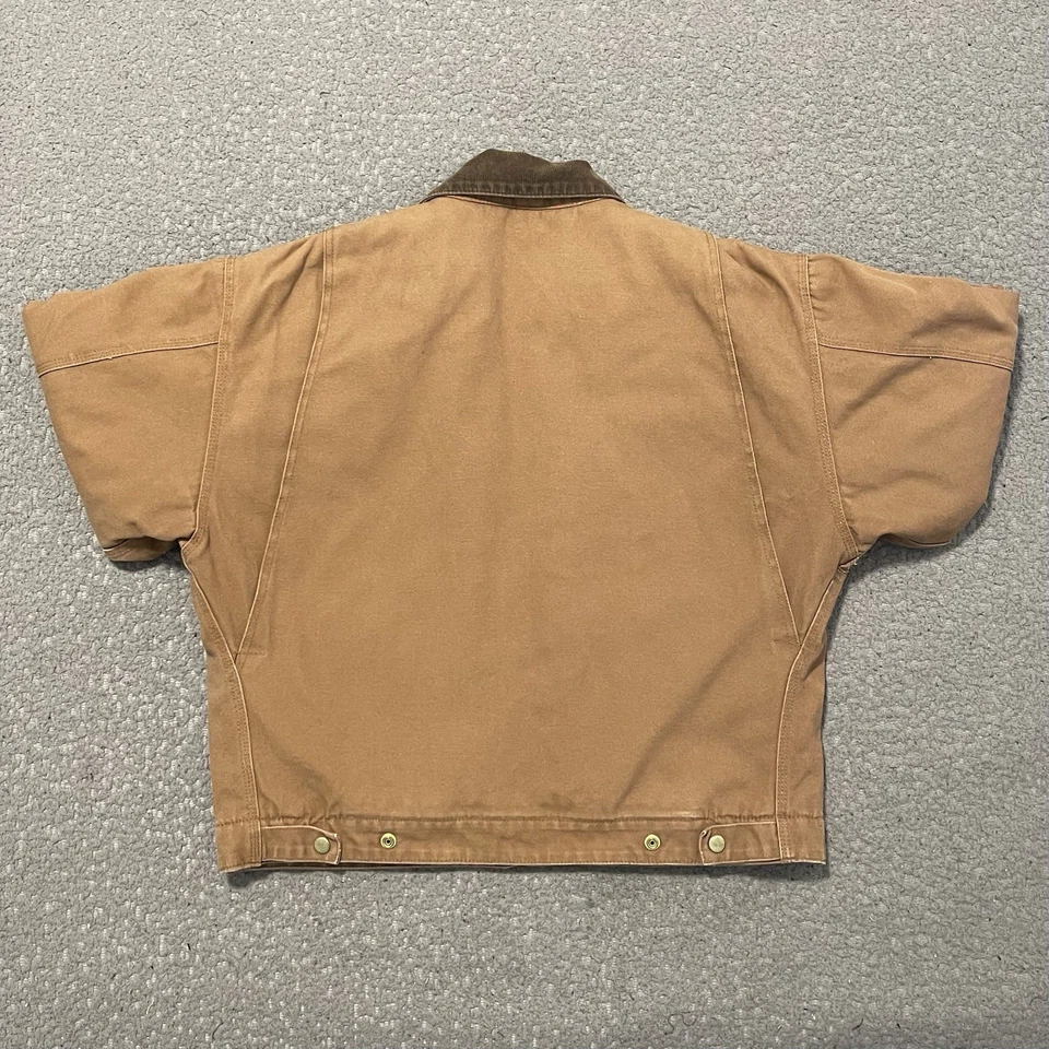 CornerStone Jacket Mens M Beige Duck Canvas Lined Insulated Chore - Image 4 of 4