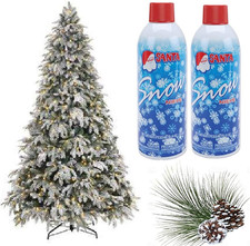 2 Pack Fake Snow Spray for Christmas Tree - Quick-Dry Textured Christmas Tree Fl