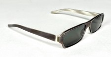 Gucci Eyeglass Frames GG1461 Slim Rectangular Dark  Light Gray Italy 130, 1990s