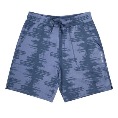 Pair of Thieves Mens Supersoft Lounge Shorts Dusty Blue Abstract Print Size M