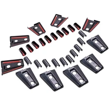 Front Left & Right Hood Door Hinge Cover Set for Jeep Wrangler JK JKU Unlimited