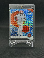 2021 Panini Mosaic - Rookies Ja'Marr Chase #307 Reactive Blue Mosaic Prizm (RC)