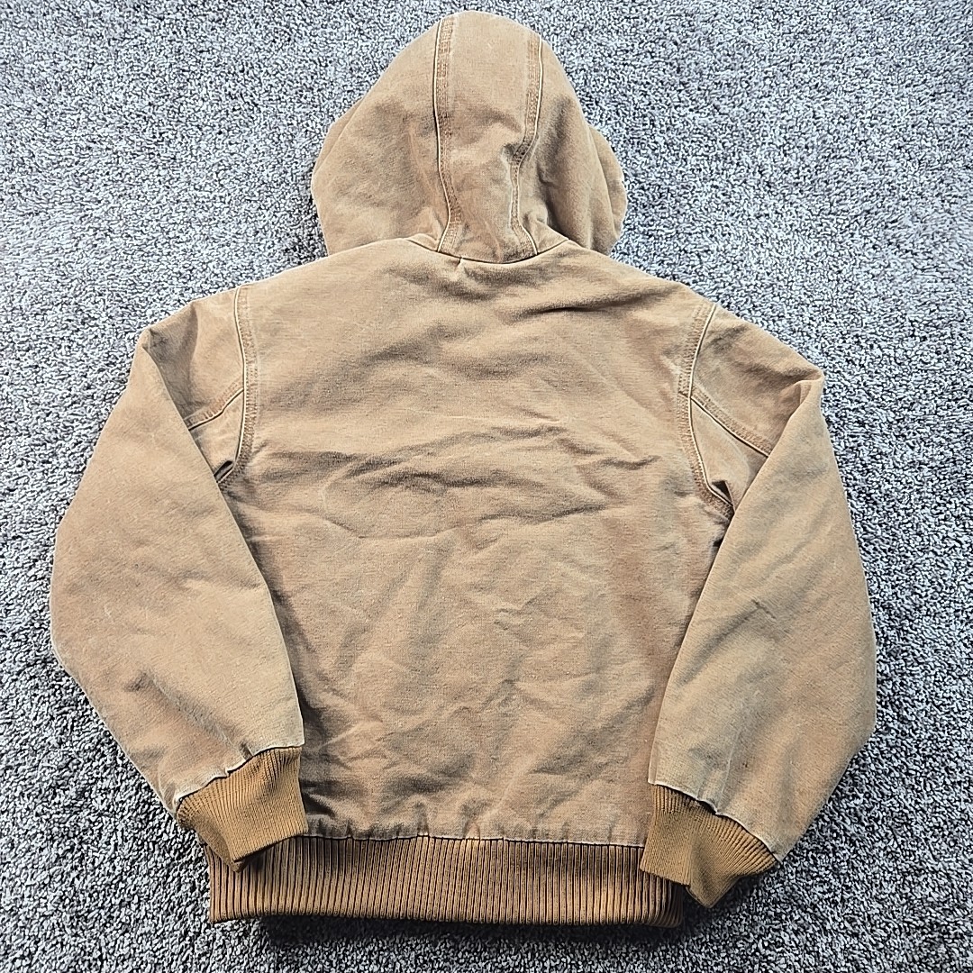 Carhartt Sandstone Jacket Quilt Lined Youth Large 10/12 Brown YY130 BRN Vintage  thumbnail 10