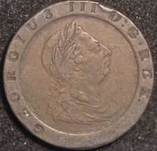 Twopence 1797 George III Cartwheel  (T35)