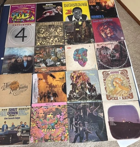 Lot of 20 G+/VG Vinyl LP Doors Black Sabbath Cream Electric Prunes Neil Young