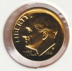 24k Gold Plate Rare Old US 1981 Liberty Roosevelt Dime Collector Collection Coin