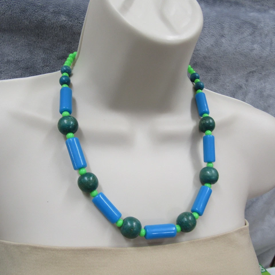 Collar verde azul joyería mujer adolescente Foto 3 de 4