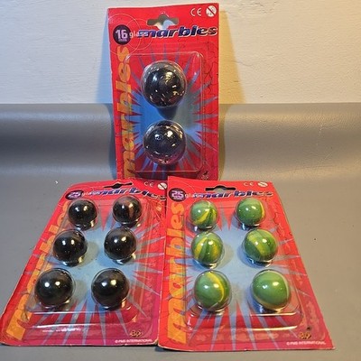 Vintage Variuos Glasmurmeln Restposten verschiedene Größen 90er PMS inkl. Originalkartons