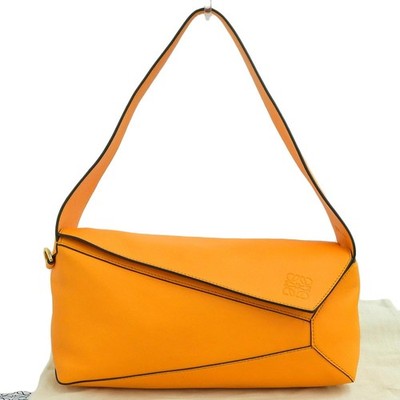 LOEWE Puzzle Hobo Bag Leather Orange #608