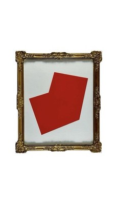 KEL - Ellsworth Kelly Original Lithographie rote Form Erstausgabe gerahmt 2012