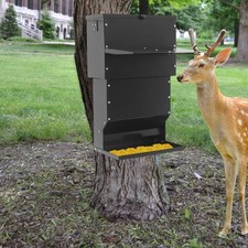 Alimentador automático colgante para ciervos con tapa caja alimentadores por gravedad exterior resistente a la intemperie