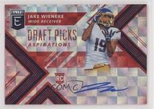 2018 Panini Elite Draft Picks Aspirations Red 12/20 Jake Wieneke #171 Auto 0if9