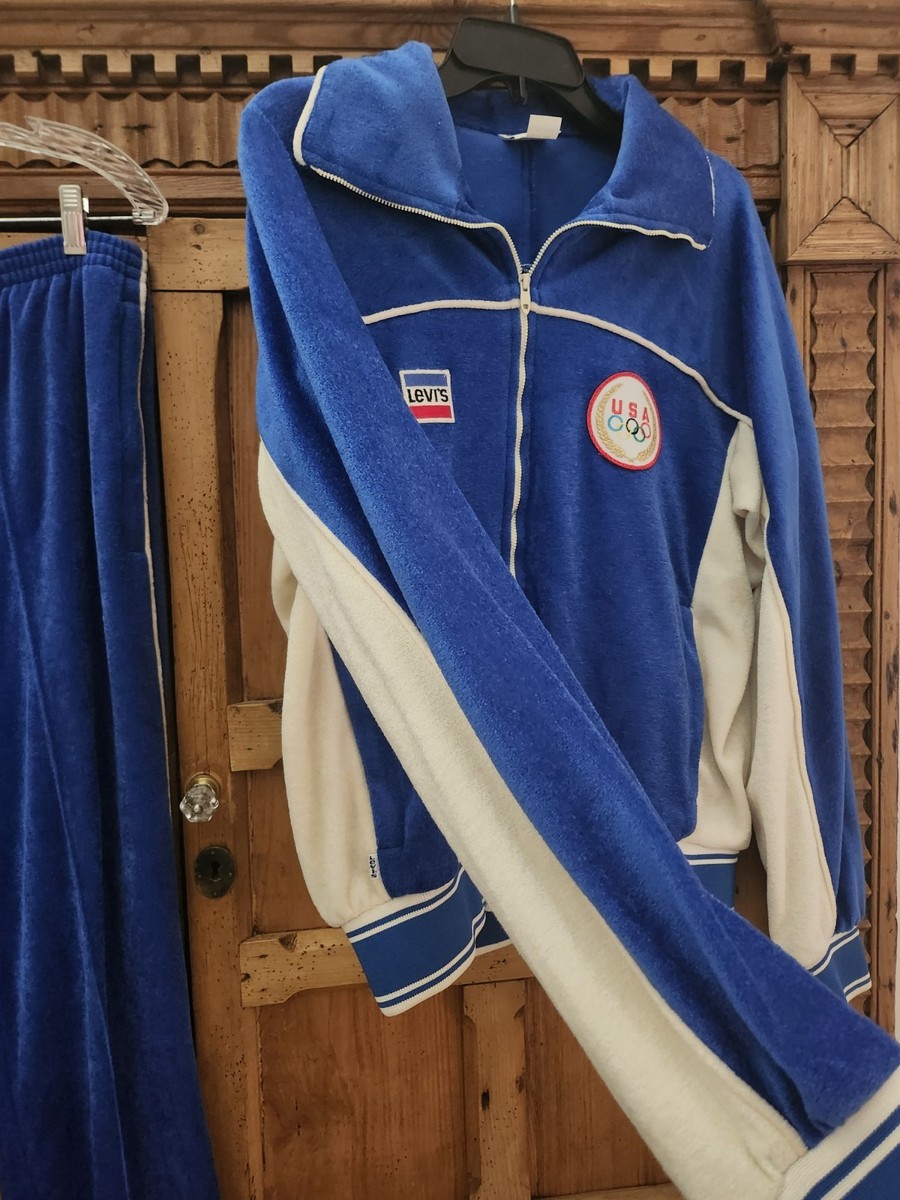 RARE 1980 Levi's Olympic USA Track Suit Under License L.A.