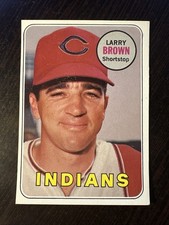 1969 TOPPS #503 LARRY BROWN CLEVELAND INDIANS EX-MT *Hot Corner Vintage* B