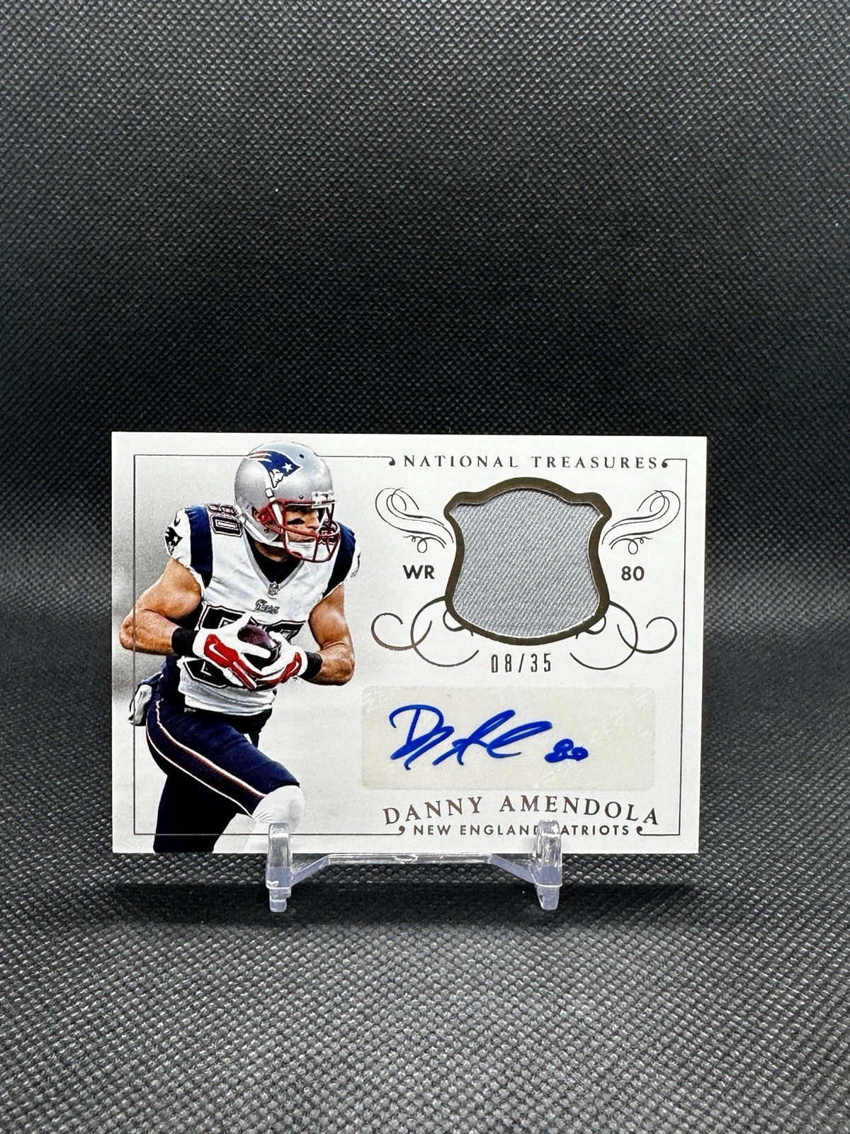 2014 National Treasures Danny Amendola /35 Game Used Auto Patch Patriots