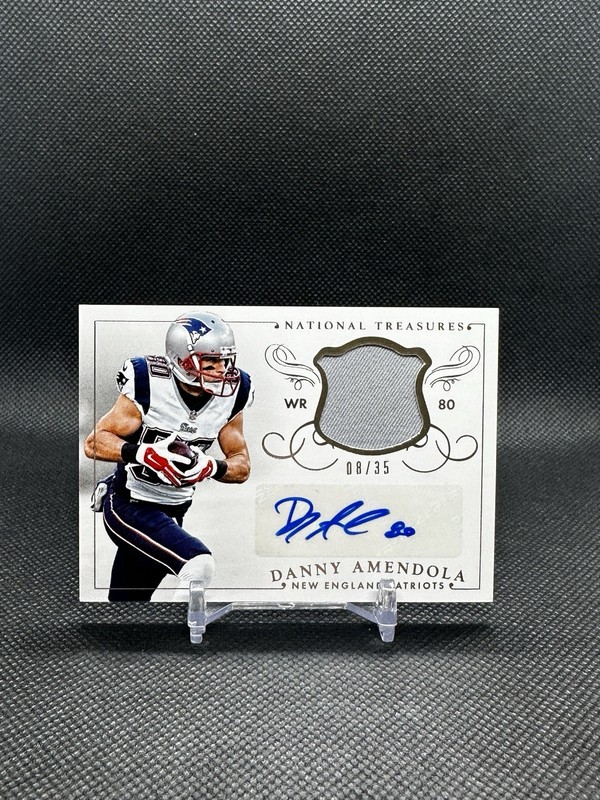 2014 National Treasures Danny Amendola /35 Game Used Auto Patch Patriots