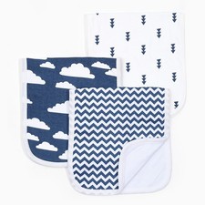 3-Pack Burp Cloths Cotton, Soft, Large Absorbent 3-Layer Towels for Newborn