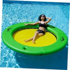 SunChill Float Ring for Adults Heavy Duty, 8FT Cup Holders Green Yellow