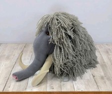 Vintage Kamar 18" Woolly Mammoth Plush Toy Made by Hand in Taiwan EUC RARE