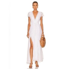 NWT LoveShackFancy Vania Cotton Cut-Out Maxi Dress White Sz Medium $595