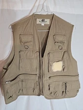 1970's Black Sheep Brand Mens Deluxe Fly Fisherman's Vest Size Large