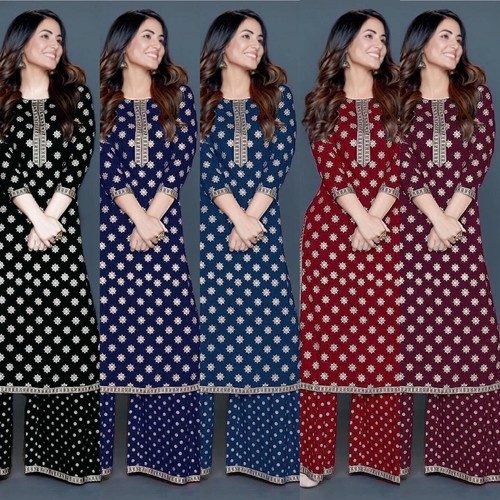 Costume Salwar Pour Femme En Coton Imprimé | Prêt-à-Porter Élégant | Taille L à XXXL | Idéal Mariage, Fêtes