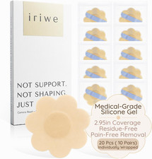 Nipple Covers for Women Disposable 20 Pcs, 2.95 Inch Large Medical Grade Silicon