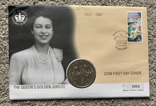 2002 British Virgin Islands $1 FDC QEII Golden Jubilee. Guernsey Stamp 0603
