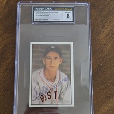 Ted Williams Autographed Index Card 1982 Diamond Classics Boston Red Sox JSA