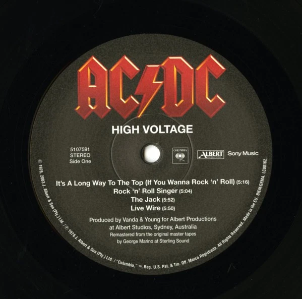AC/DC - High Voltage (LP) (Mint (M))