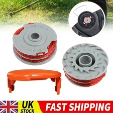 2 x Double Autofeed Spool & Line + Spool Cap Cover For Flymo Strimmer Trimmers