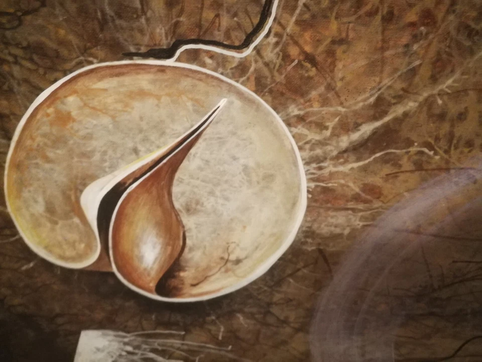 arte pintura abstracta moderna contemporánea figurativa surrealismo metal oro extraterrestre Foto 4 de 4