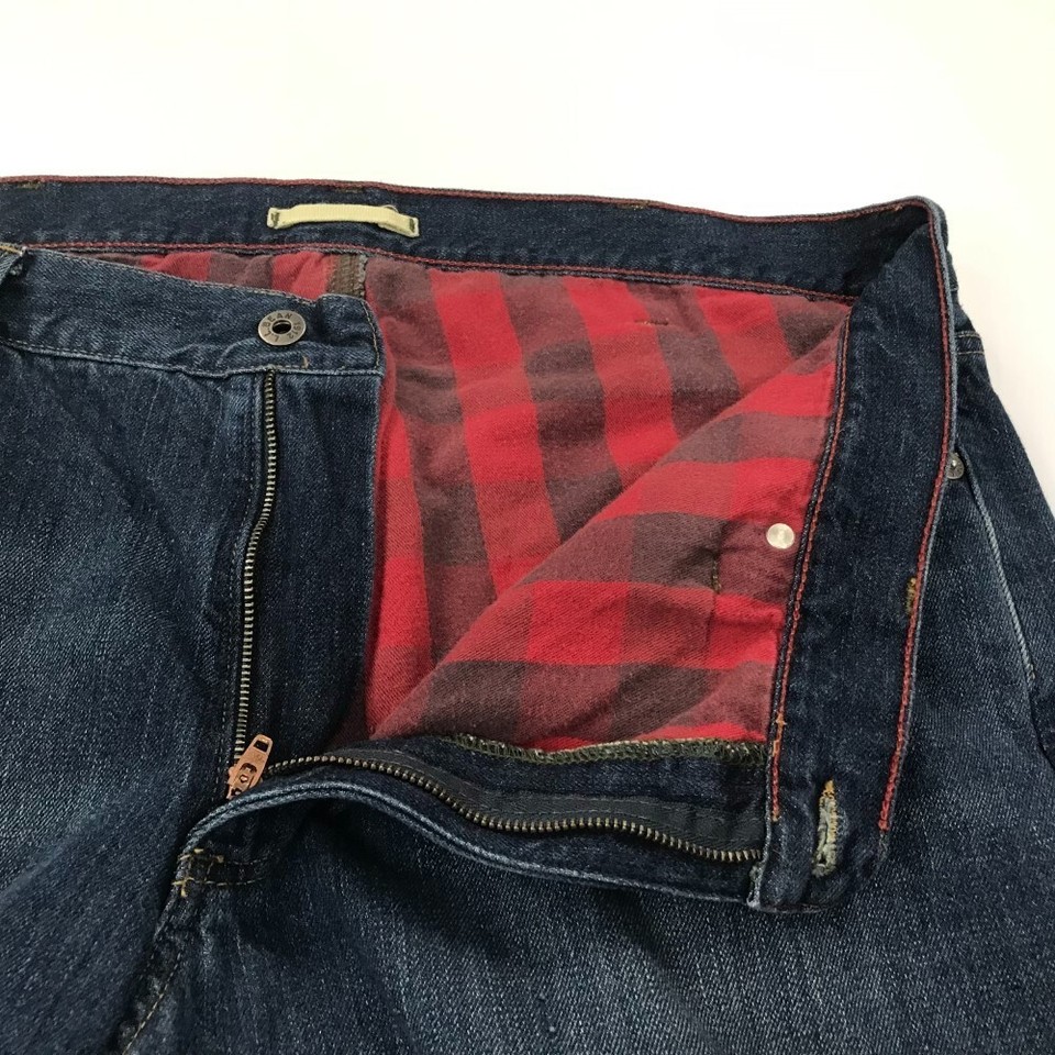 LL Bean Men's Lined Jeans Size 38x34 Standard Fit Denim Outdoors