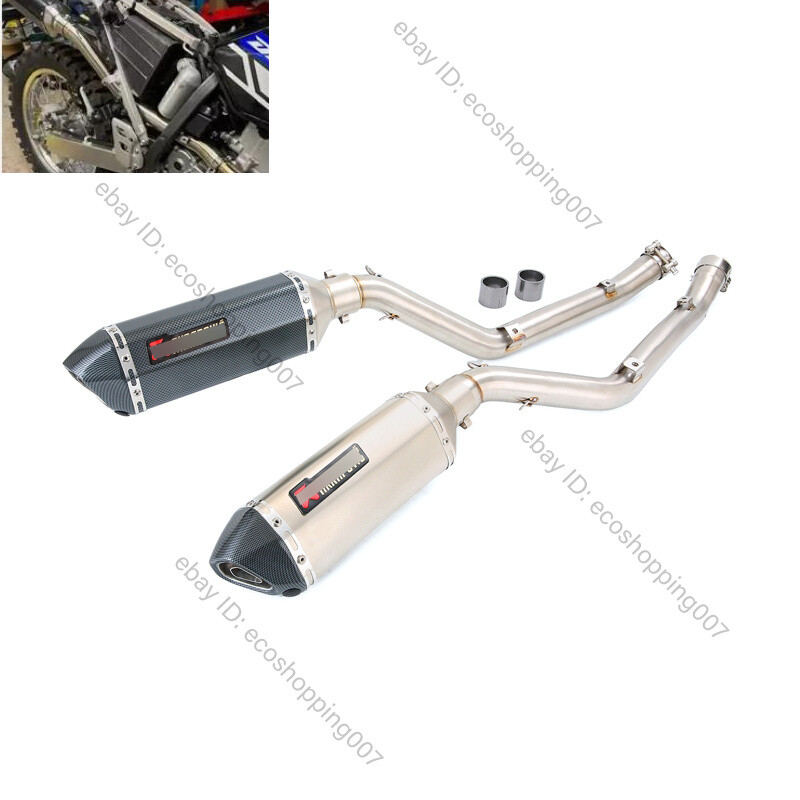 For Suzuki DRZ400 2000-25 Motorcycle Slip On Mid Exhaust Pipe Muffler End Tips