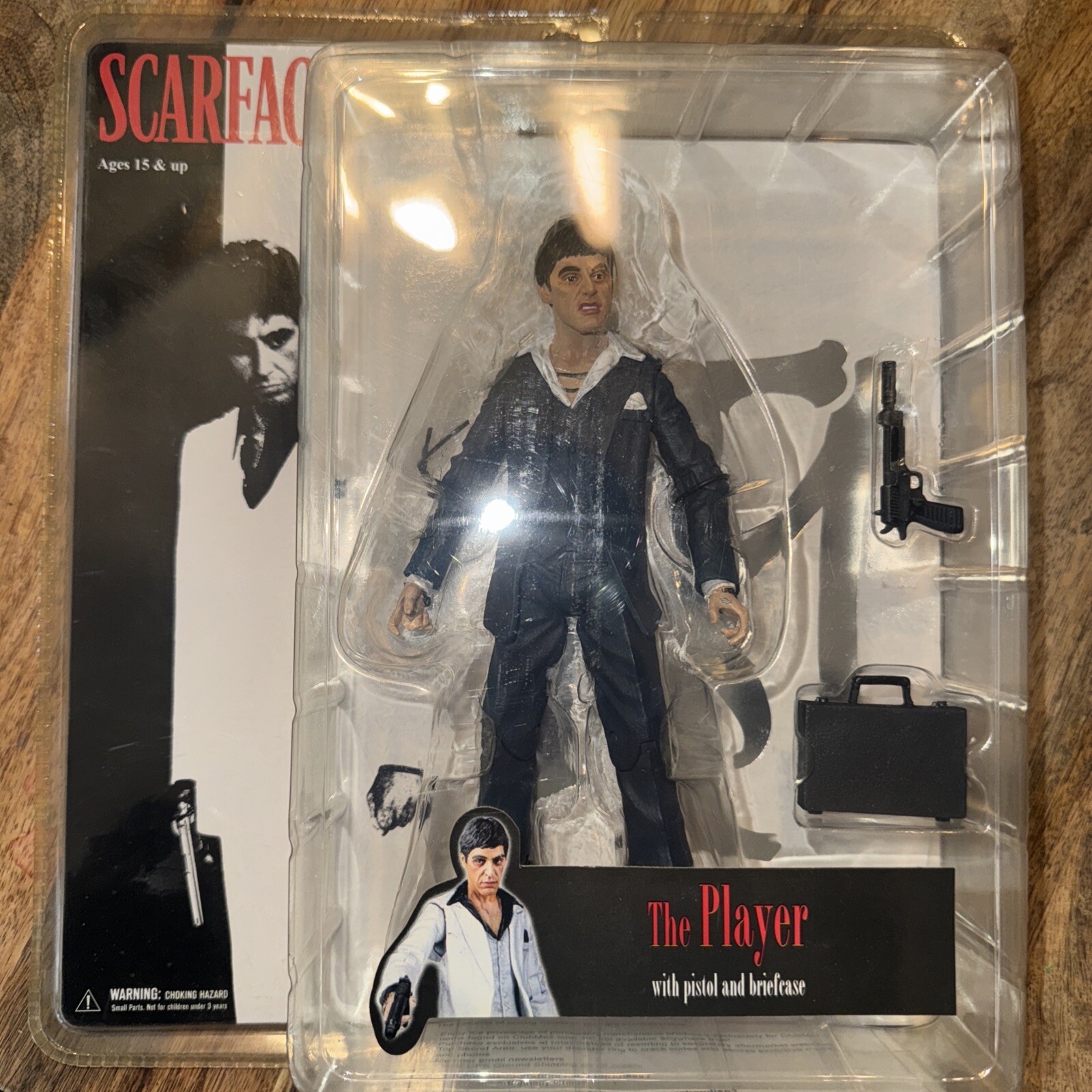 Scarface Tony Montana Black Suit Action Figure by Mezco 2005 Al Pacino Collectible