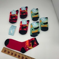 Deer Mum 7 Pairs lots Kids Novelty Design Cats Crew Socks 4-6