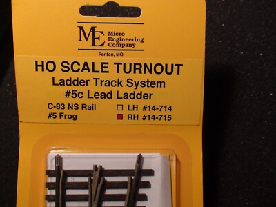 Micro- Engineering #14-715 HO LADDER TRACK SYSTEM TURNOUT RH #5c Code 83