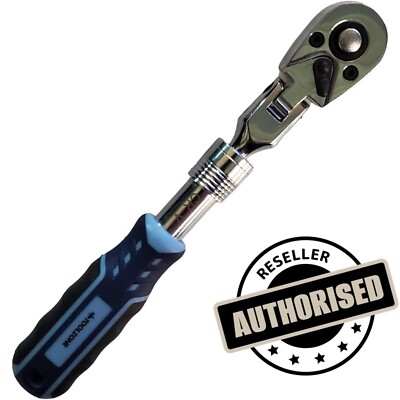 Toolzone KDPSS223 Chrome Steel Soft Grip 3/8'' Drive Extending Flexi Head Ratchet