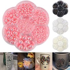 2800 pezzi di mezze perle di dimensioni miste per decorazioni per unghie da