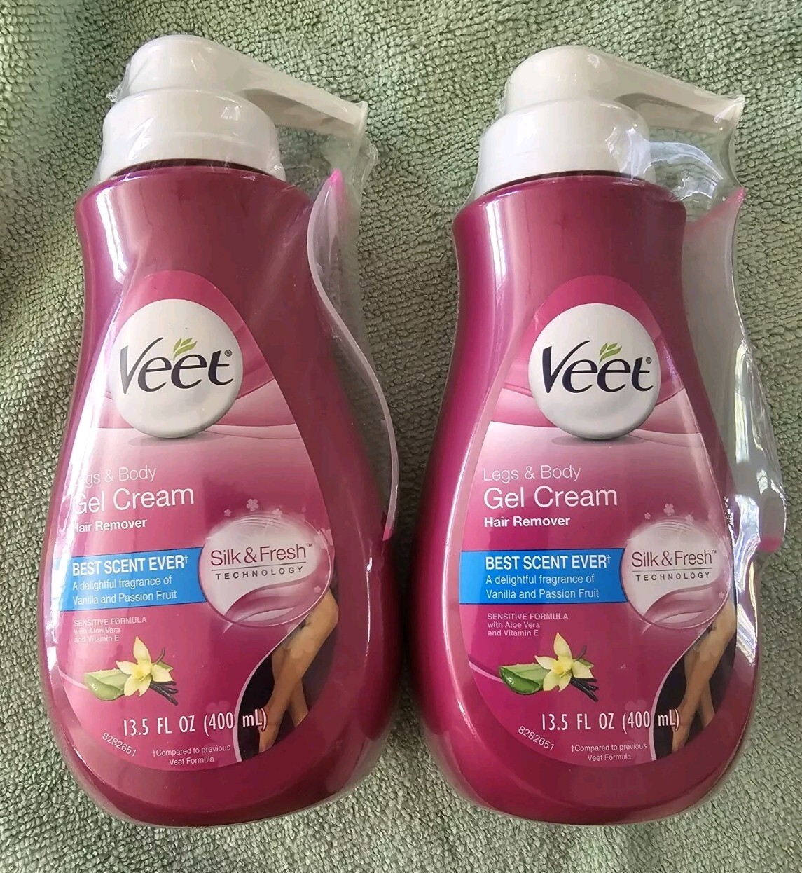 2-Pack Veet Gel Hair Remover Cream, Sensitive Formula 13.5 oz each - NEW