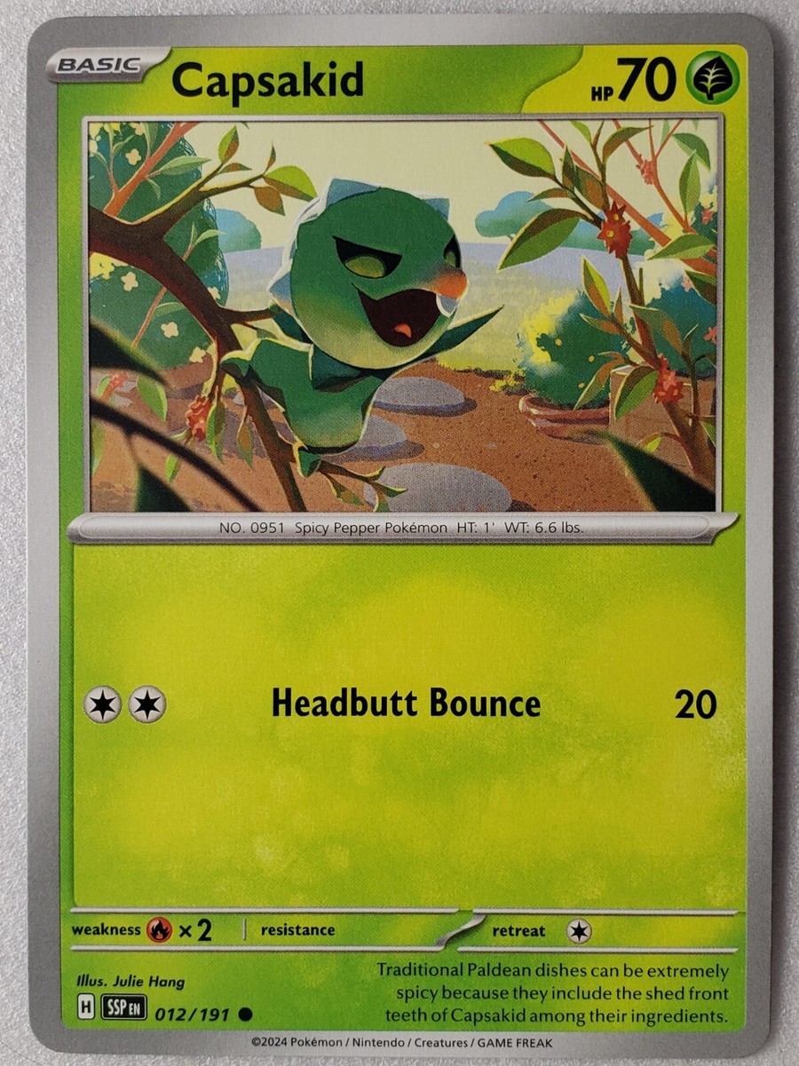 Capsakid 012/191 NM / M Surging Sparks Pokemon Card - Julie Hang