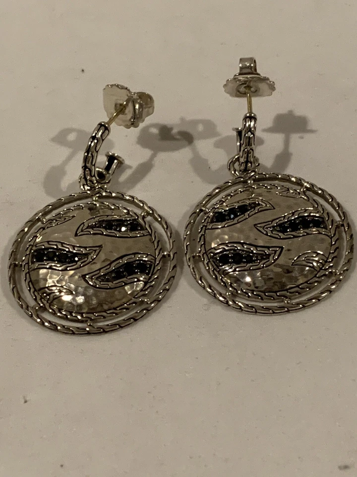 John Hardy Palu Macan Silver and Black Sapphire 3 Piece SET - Image 4 of 4