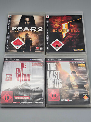 Bundle - Sony Playstation 3 - PS3 - USK18 - Fear - Resident Evil- The last of us