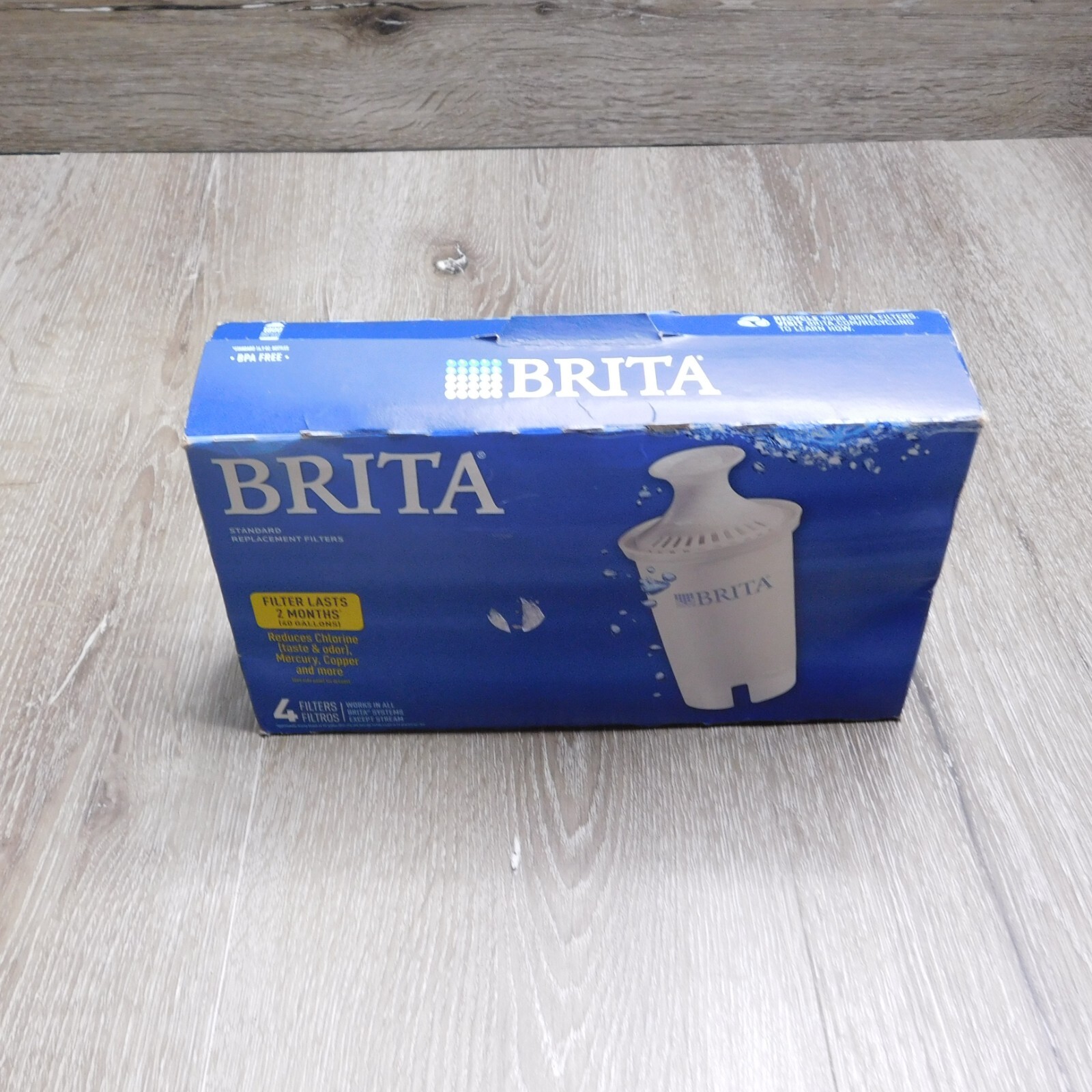 NEW Brita Standard Replacement Filters for Pitchers and Dispensers 4 Count White