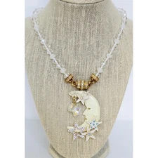 Kirks Folly  Starlight Moondust Crescent Moon Magnetic Enhancer  Necklace Set GT