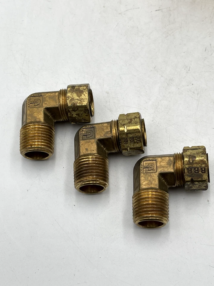 Parker Compression Tube Male Elbow 1/2-14, 5/8" Tube OD, Compression x MNPT 3PK - Image 2 of 4